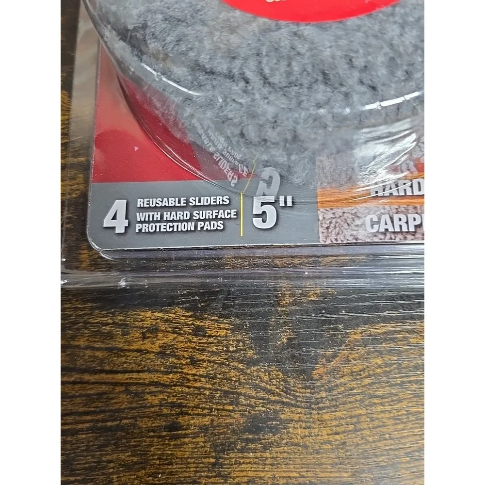 4pc Furniture Super Slider 5 Inch Size Reusable For Hardwood Floors Carpets Rugs